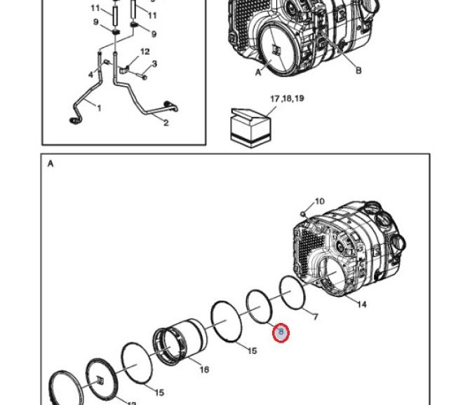 Uszczelka katalizatora Volvo FH5 26017350