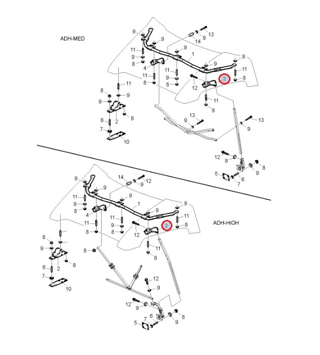 Zawias spoilera dachowego lewy VOLVO 84043557