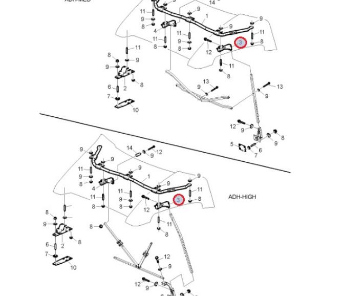 Zawias spoilera dachowego lewy VOLVO 84043557