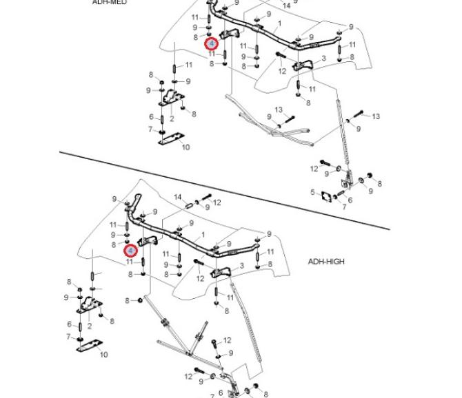 Zawias spoilera dachowego prawy VOLVO 84044604