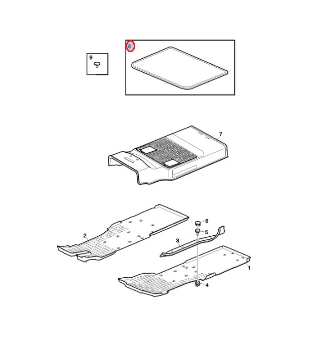 Dywanik środkowy Volvo 20456764