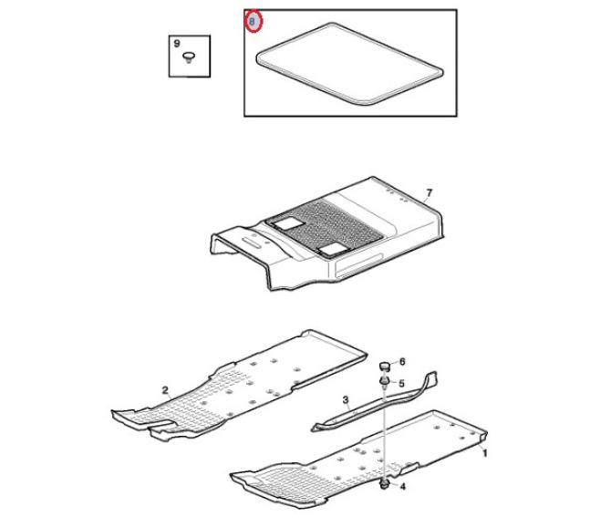 Dywanik środkowy Volvo 20456764