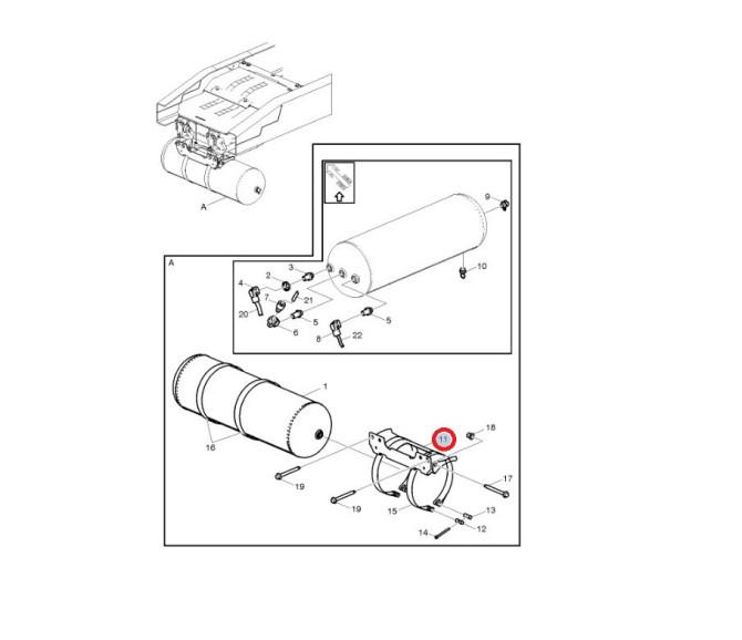 Wspornik butli sprężonego powietrza 21948593