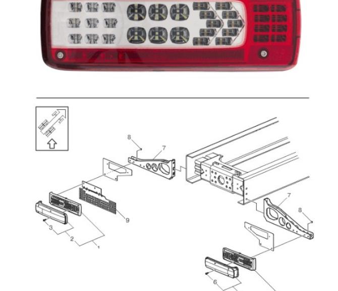 Lampa tylna LED RH Volvo FH4  23522305