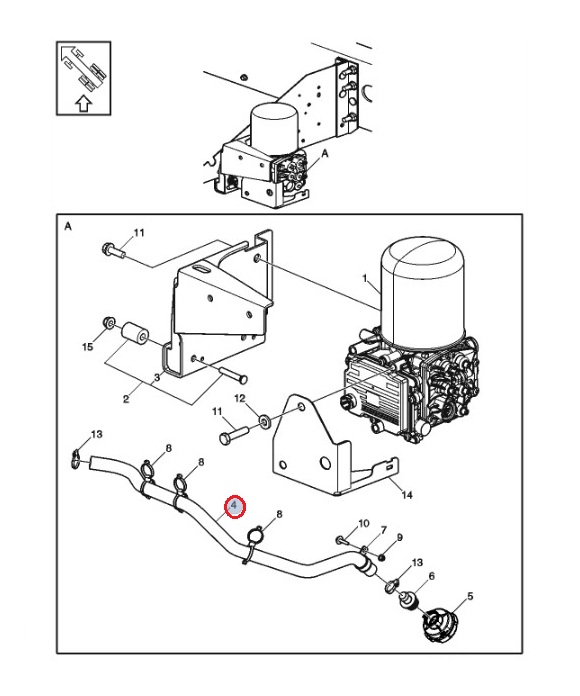 Przewód wylotowy powietrza z modułu APM 7421750245