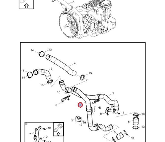 Przewód układu chłodzenia zwalniacza hydraulicznego VOLVO 22072729