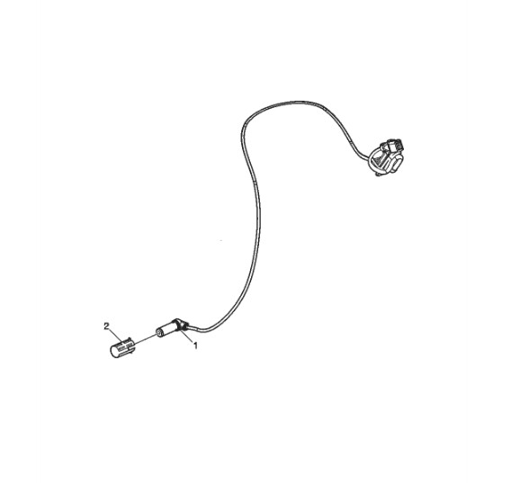 Czujnik ABS lewy osi wleczonej 23785955