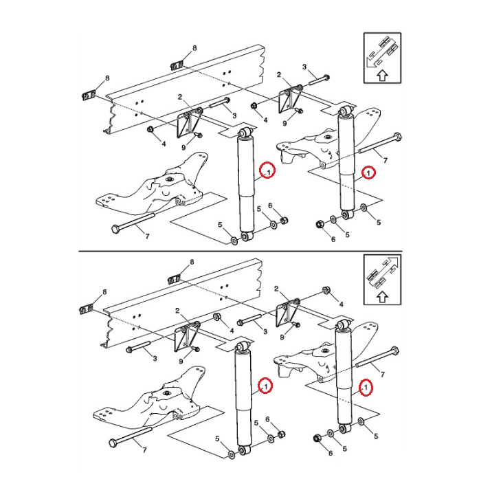 Amortyzator zawieszenia osi tył 7424315121