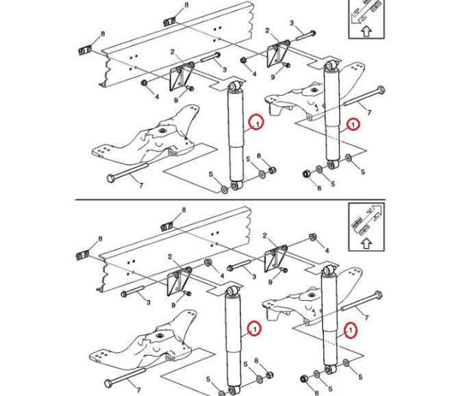 Amortyzator zawieszenia osi tył 7424315121