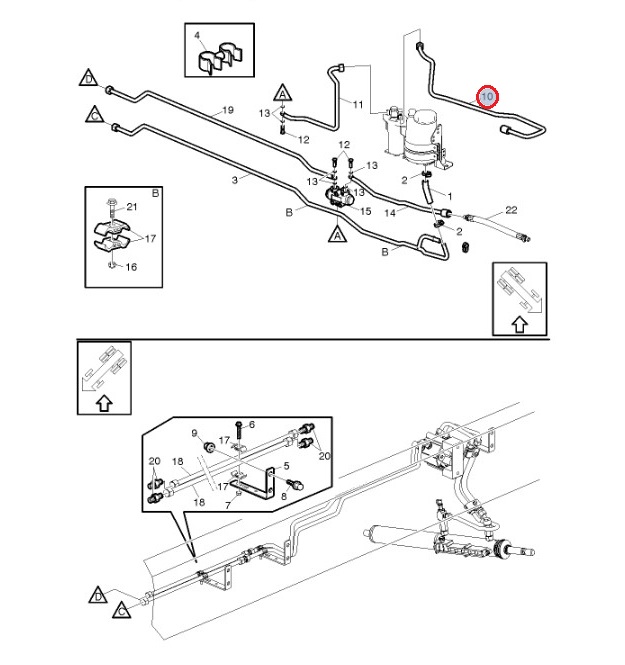 Przewód układu wspomagania 21255743