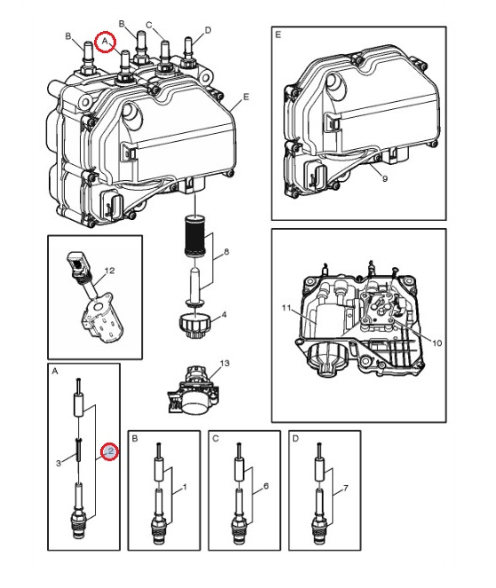 Złącze/ zestaw naprawczy pompy adblue 21376721