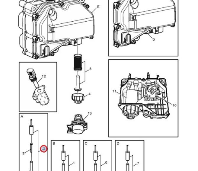 Złącze/ zestaw naprawczy pompy adblue 21376721