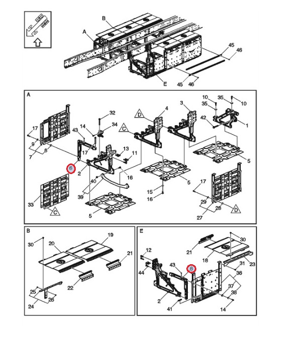 Wspornik mocowania akumulatora trakcyjnego 24000770