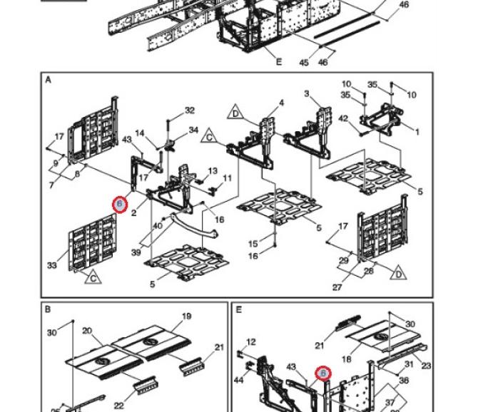Wspornik mocowania akumulatora trakcyjnego 24000770