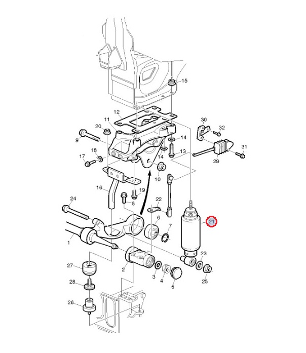 Poduszka zawieszenia kabiny 24661282