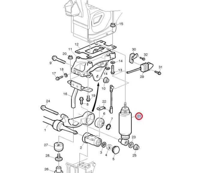 Poduszka zawieszenia kabiny 24661282