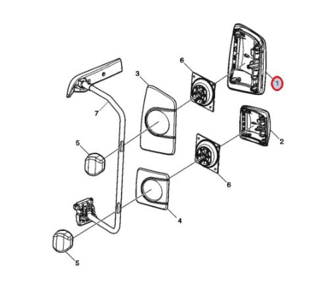 Wkład lusterka głównego 26002473