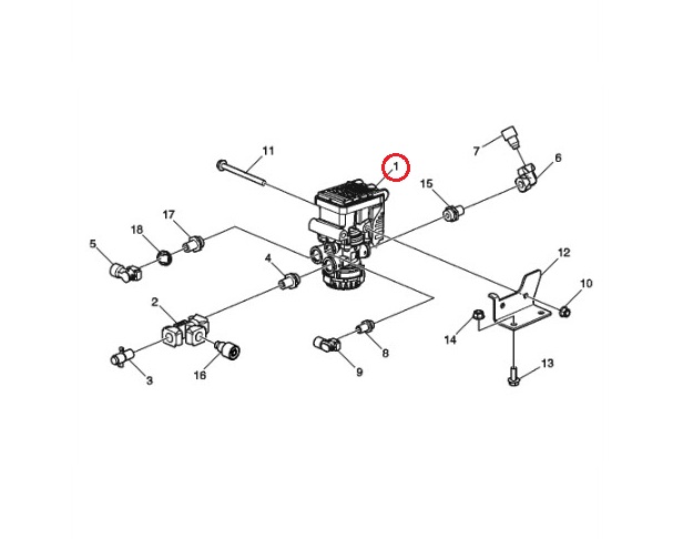 Modulator hamulca przyczepy, Reman 85040930