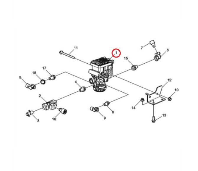 Modulator hamulca przyczepy, Reman 85040930