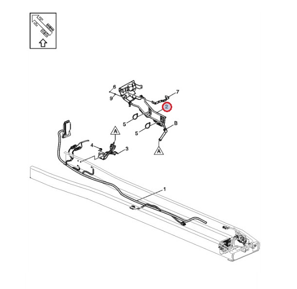 Wspornik przewodów zasilania podwozie 22739650