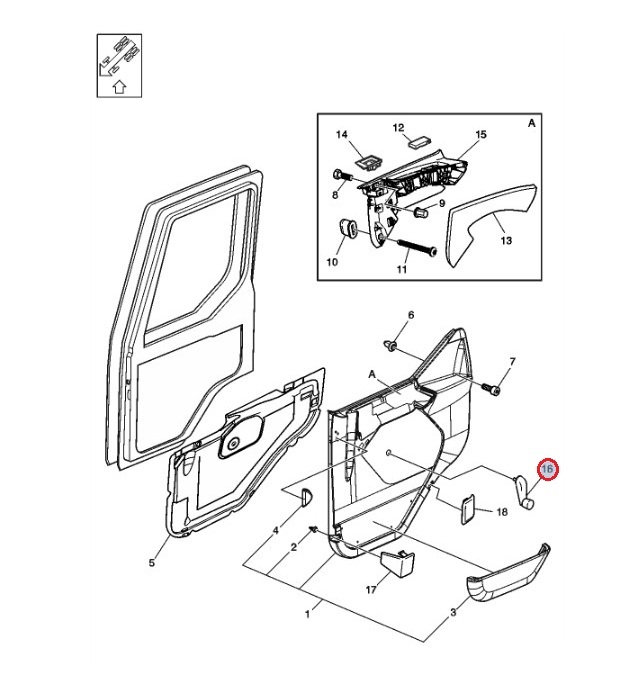 Korbka podnoszenia szyby Volvo FL/FE 20495418