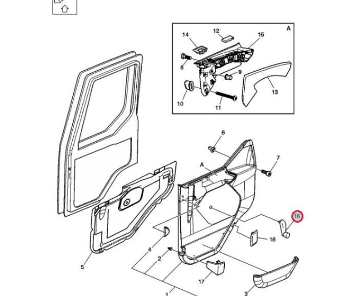 Korbka podnoszenia szyby Volvo FL/FE 20495418