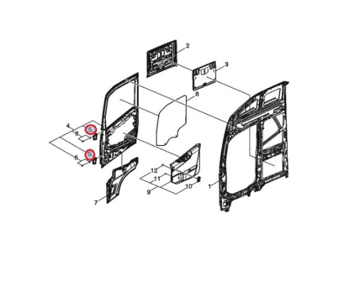 Zawias drzwi prawy 24926554