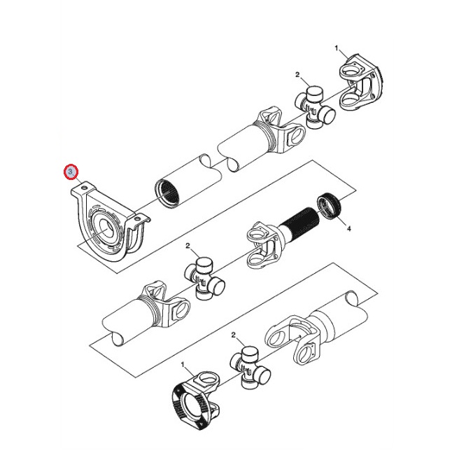 Podpora wału z łożyskiem 7422458722