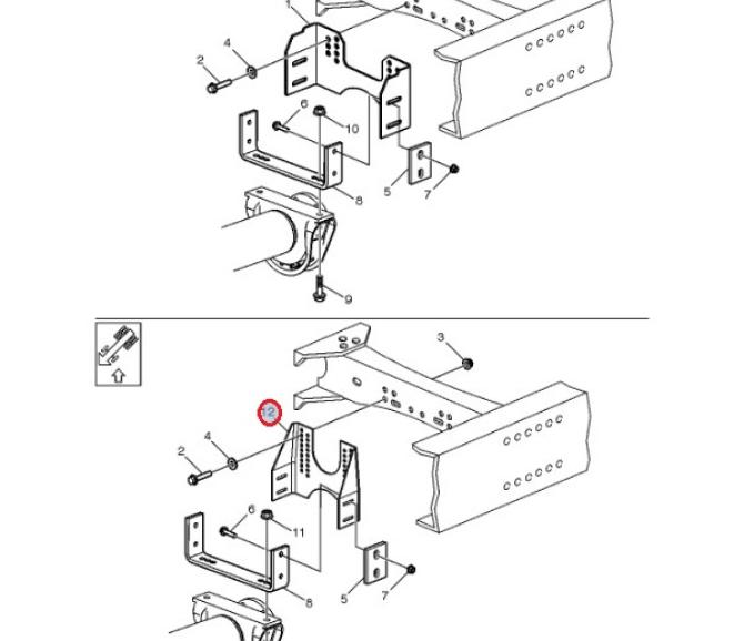 Wspornik podpory wału napędowego 7423362473