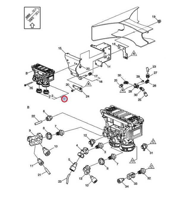 Modulator hamulca pneumatycznego, REMAN 7485040644
