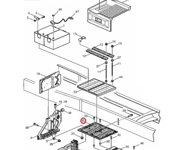 Płyta dolna skrzynki akumulatora Volvo 23013033