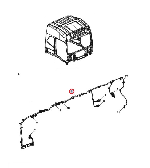 Wiązka elektryczna podszybia-wycieraczki 23686227