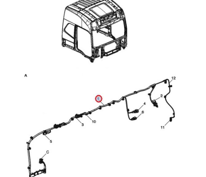 Wiązka elektryczna podszybia-wycieraczki 23686227