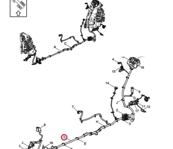 Wiązka przewodów świateł głównych VOLVO 24509532