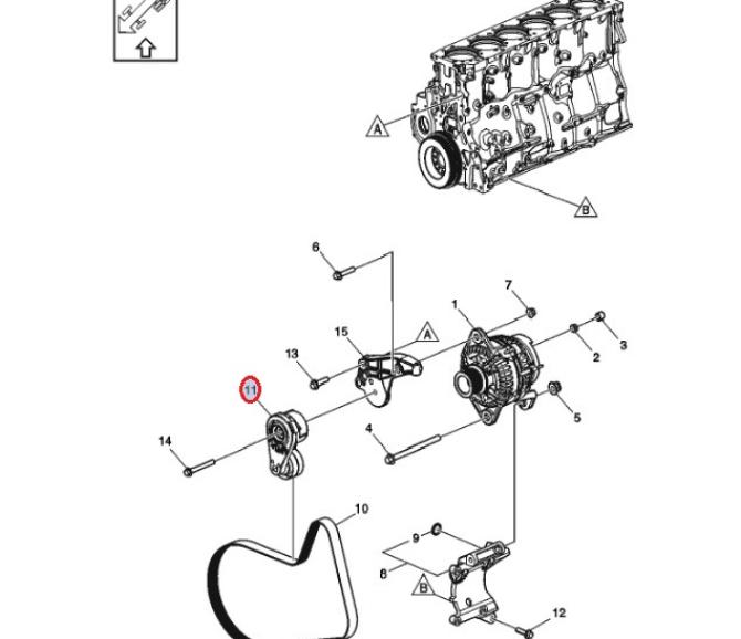 Napinacz pasa alternatora 24767586