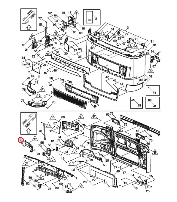 Wyciszenia maski Volvo Areao 24771904
