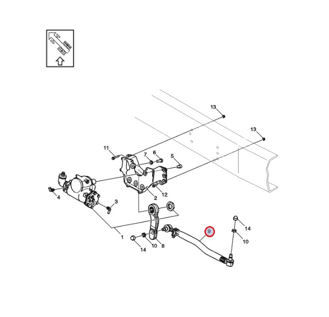 Drążek kierowniczy  7422163226