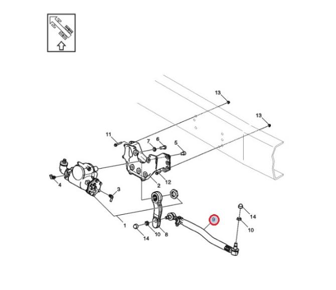 Drążek kierowniczy  7422163226