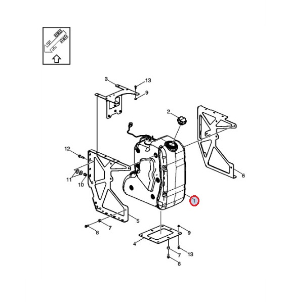 Zbiornik kompletny układu Adblue 24047273