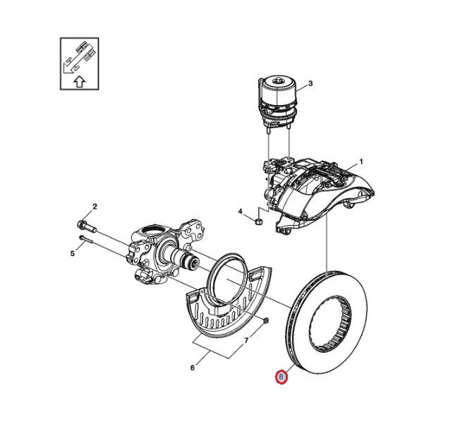 Tarcza hamulcowa osi przedniej 24505660