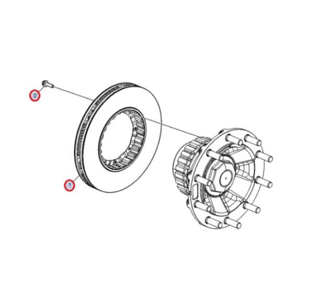 Tarcza hamulcowa osi tył 24505658