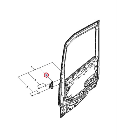 Zawias drzwi prawy Volvo FM4 24926300
