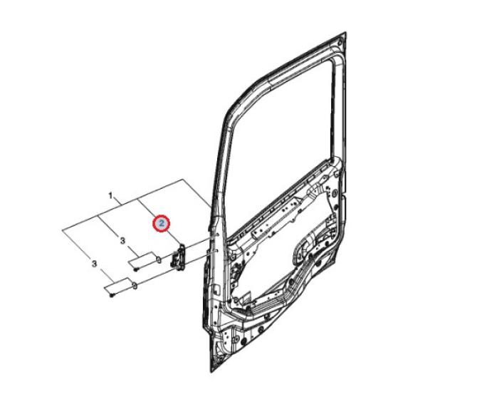 Zawias drzwi prawy Volvo FM4 24926300