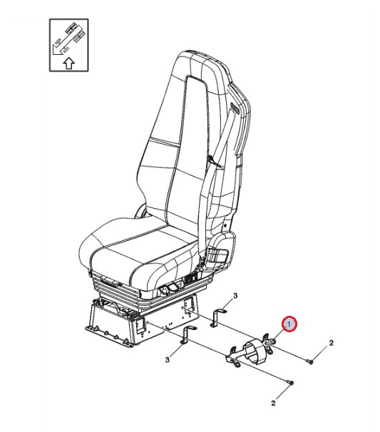 Mocowanie gaśnicy przy fotelu kierowcy Volvo FH4 78820936