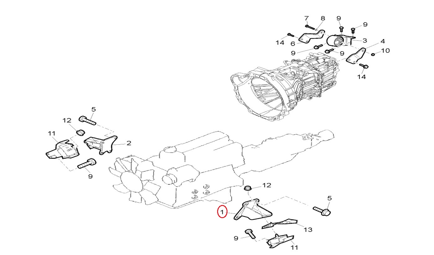 Wspornik silnika Renault MAXITY 2016 5001869350