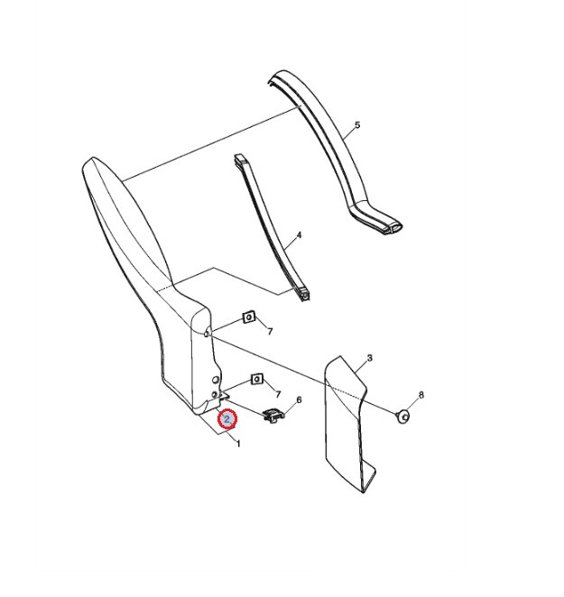 Spoiler dachu górny lewa strona pojazdu Volvo AERO 78677424