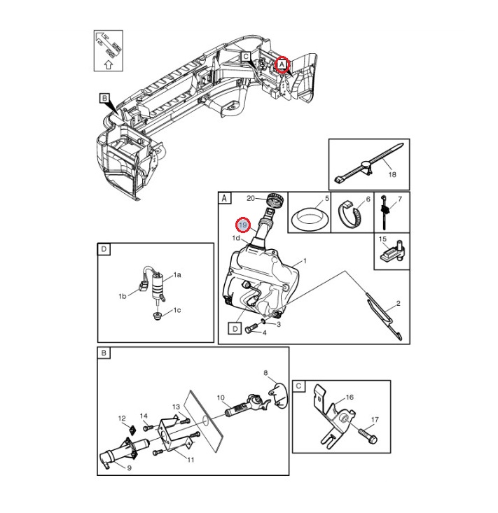Wlew zbiornika do spryskiwaczy Volvo FE 85111862