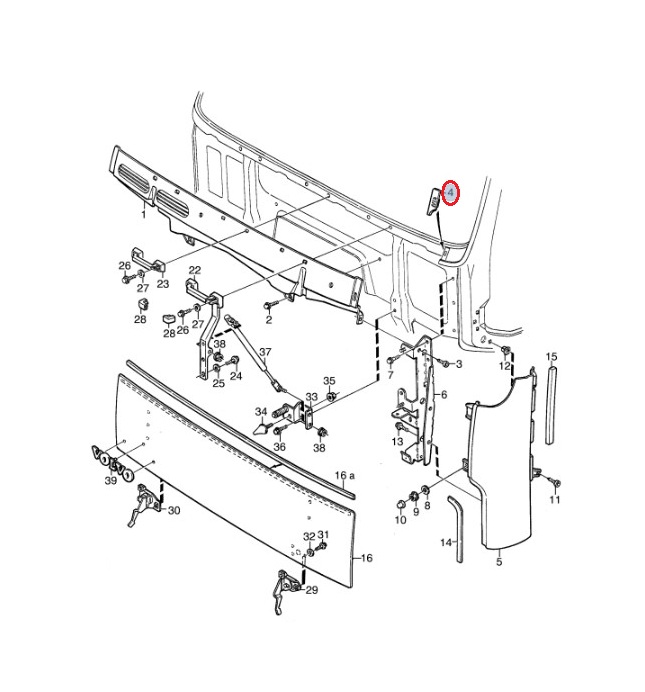 Zaślepka podszybia Volvo FH12 3981472