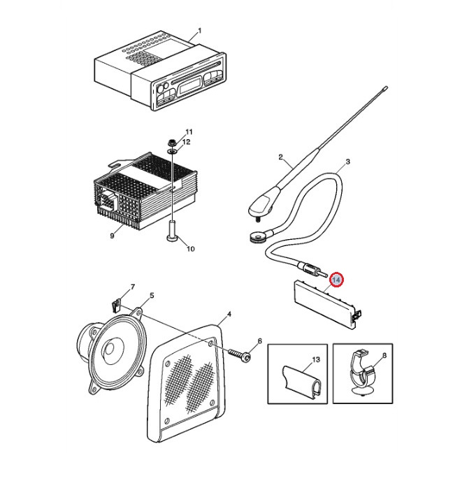 Zaślepka radia VOLVO FH 20513602