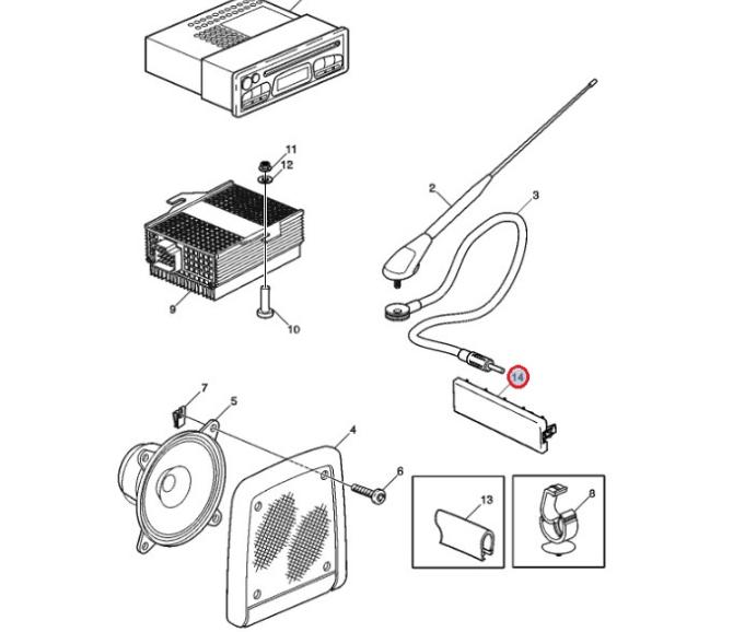Zaślepka radia VOLVO FH 20513602